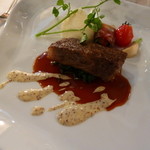 サバティーニ・ディ・フィレンツェ - 【H26.6.28】シェフ・バルディ特選　和牛サーロインのソテー　マスタード風味のソース。