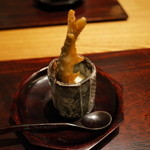 虎白 - 揚物 活け鮎 トリュフソース