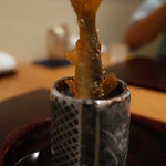 虎白 - 揚物 活け鮎 トリュフソース