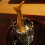 虎白 - 揚物 活け鮎 トリュフソース