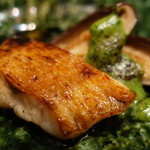 虎白 - 焼物 のど黒 椎茸 木の芽味噌