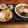 石津食堂 - かつ丼セット(ラーメン) 1,100円 ♪