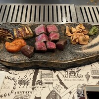 WITH THE STYLE ステーキハウス ミディアムレア - 旬の焼き野菜、黒毛和牛もも肉、黒毛和牛ロース