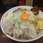 ラーメン二郎 横浜関内店 - 小汁なし タマネギ納豆たくあん ニンニクアレ