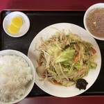 丸竹食堂 - 野菜炒め定食 1.050円
