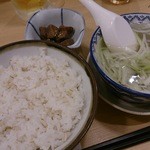 Rikyuu - 麦飯、テールスープ付き
