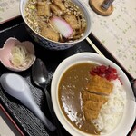 茶寮 大瀦庵 - 温かいうどん➕ミニカツカレーセット