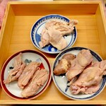 焼鳥 一石三鳥 - 20250220ヤゲン軟骨・もも肉・ハツ・手羽元