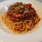 TOMATO TOMATO DE LUCE - ボロネーゼ(昔ながらのイタリアンミートソースとトマトソースパスタ)￥1300