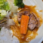 キッチン ブルー グローブ - 人参を添えて