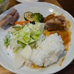 キッチン ブルー グローブ - 再びワンプレート