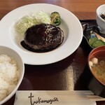 九十九草 - 手ごねハンバーグ定食1,200円(税込み)