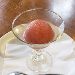 シャトン - サービスの桃のシャーベット