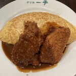 グリル一平 - オムライス＋カツ