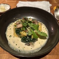 ザ タヴァン グリル＆ラウンジ - パッパルデッレルフンギ 国産マッシュルーム ほうれん草 クリーム パセリ 熟成パルメザン