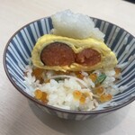 酒と飯 おしょろ - 土鍋ご飯に明太出汁巻きを乗せてみた