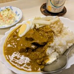 tell me キッチン - ポークカレー　無農薬玄米と白米ごはん半分づつ