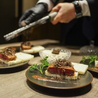 焼肉うしごろ 池袋店 - 「牛ヒレカツサンド トリュフソース」