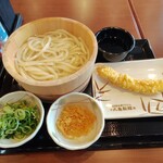 丸亀製麺 - 料理写真:釜揚げ&イカ天