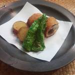 鮎正 - うるか味噌包み揚げ