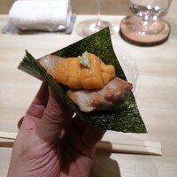 恵比寿 鮨 はつめ - 脳天とウニ