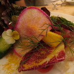 オステリア オージオ ソット - 鮮魚のカルパッチョ