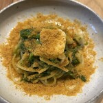 nacol - スパゲティ　赤海老、菜花、カラスミ