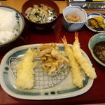 天ぷら食堂おた福 - 特撰おた福定食＋海老１本