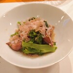 鮨やまか - 菜の花と蛍烏賊の辛子和え