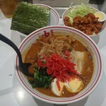 蒙古タンメン中本 - 水蓮火、吉祥飯RED、のり