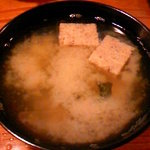 元祖たこ料理 保乃家 - 卵入りしんじょの入った味噌汁