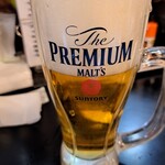 魚笑 - 生ビール～～