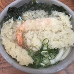 手打うどん 渡辺 - 全体的に出汁に浸ける