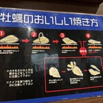 焼肉ダイニングなんべんでん - 牡蠣の焼き方