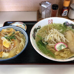 八幡すしべん - 料理写真:今回は「カツ丼」に「和風ラーメン」をオーダー。いつも、この組み合わせなんだけどね（笑）