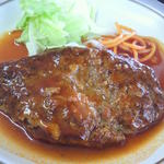 あほだら亭 - ふんわりしたハンバーグ。僕のあと少ししたら売り切れでした。