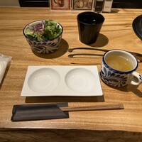 福岡焼肉kintan - ランチセットのスープとサラダ