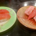 活けす廻転寿し 百万両 - 　キハダ鮪　　　　　　　　　　　　　　　本鮪三貫盛り