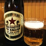 渋谷の日本酒ダイニング sakeba - 20250218サッポロ赤星中瓶1,200円