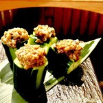 渋谷の日本酒ダイニング sakeba - 20250218牡蠣味噌きゅうり550円