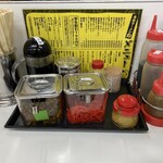 長浜ラーメン力 - 卓上