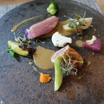 食堂N - 鴨肉のロースト、鶉のコンフィ