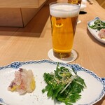 鉄板焼 りんご - 前菜（鯛めちゃ美味い）