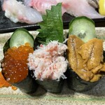 回転寿司 鮮 - 北海3点