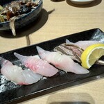 回転寿司 鮮 - 白身5点