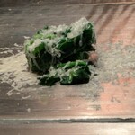 くずし鉄板 あばぐら - 菜の花パルミジャーノチーズ①