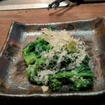 くずし鉄板 あばぐら - 菜の花パルミジャーノチーズ②