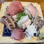 鴨鶴 - 刺身定食の刺身