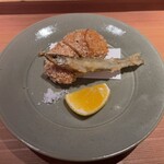 馳走なかむら - ⑥揚物　とらふぐ白子　わかさぎ
