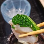 御料理 良所 - 菜の花と帆立貝